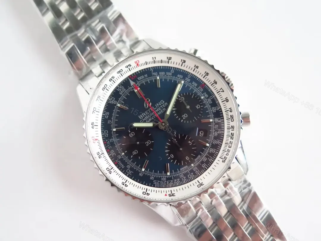 View 2 of ZF Factory Breitling Navitimer B01 Chronograph Panda Dial Stainless Steel Watch – 43mm