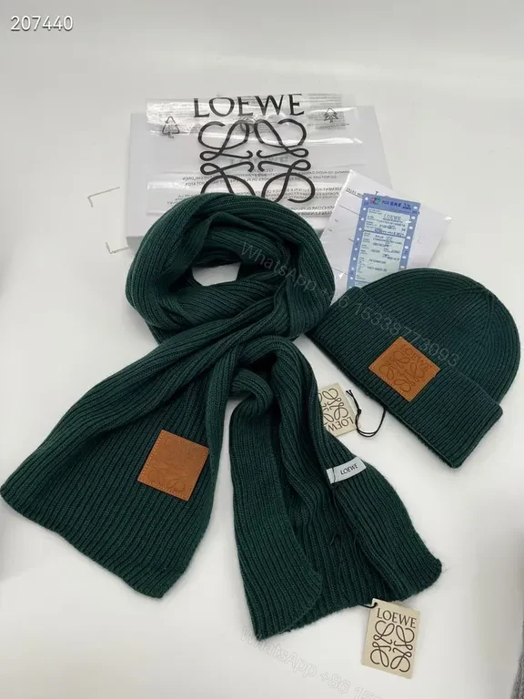 View 7 of Cozy Black Knit Set: Premium Wool-Blend Luxury Scarf & Beanie