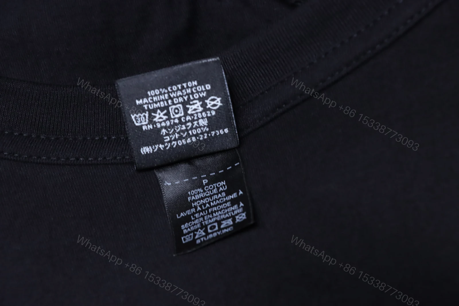 View 7 of Stussy World Tour Collection Printed Short Sleeve Shirt Black
