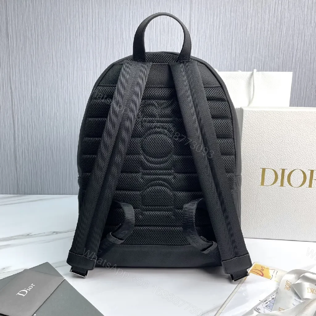 View 2 of Compact Embossed Leather Backpack: Subtle Luxury, Everyday Utility