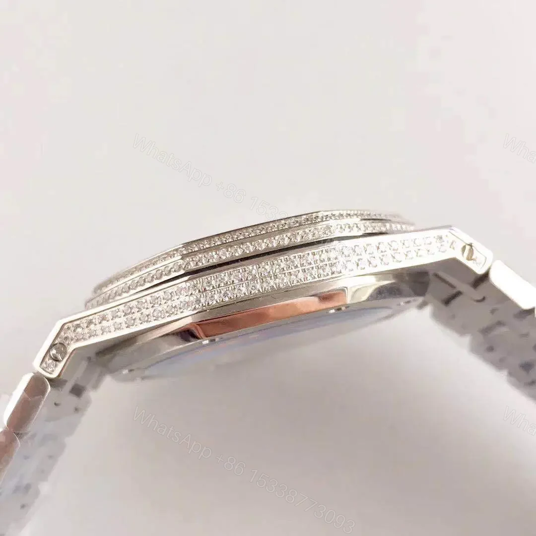 View 3 of Replica AP Royal Oak Full Diamond