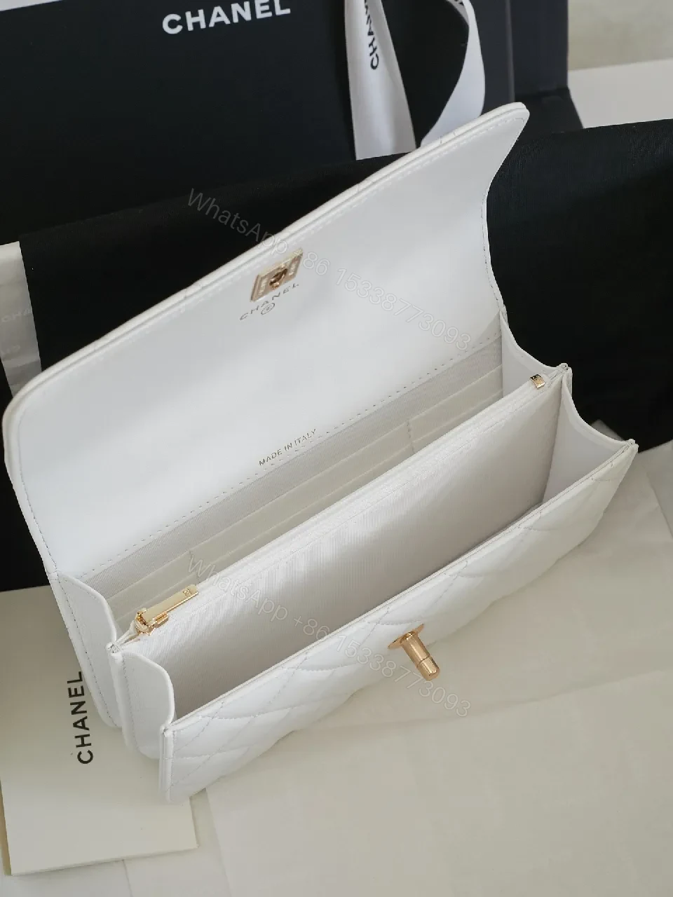 View 8 of Quilted Mini Bag: White, Faux-Leather, Luxe, Chain Detail, Bag