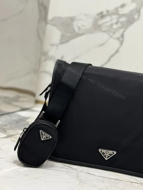 View 6 of Prada Re-Nylon Crossbody: Sleek, Weathered Nylon Messenger