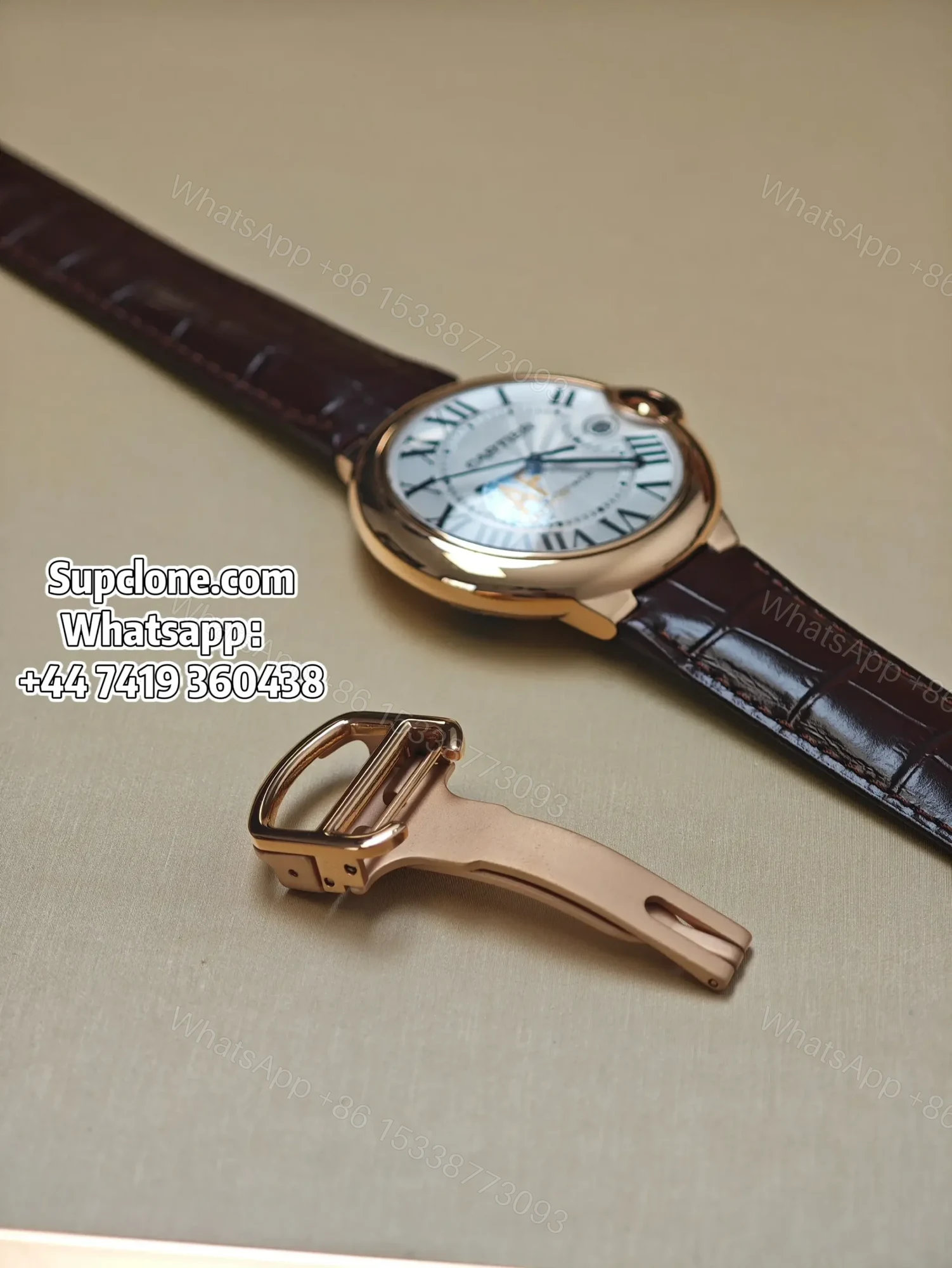 View 4 of Cartier Ballon Bleu WGBB0030 42mm Rose Gold Super Clone Automatic Replica