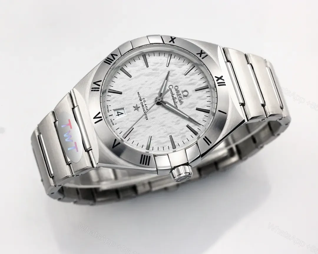 View 4 of Omega Constellation Star Series 5th Generation Ceramic Bezel Watch Silver Dial Stainless Steel Bracelet 41mm