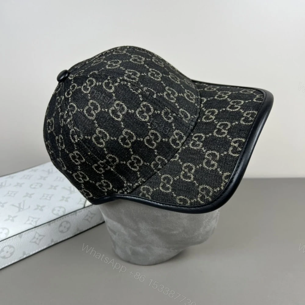 View 9 of SUMMER SET: GUCCI HORSEBIT 1955 ORIGINAL GG SHOULDER BAG BLACK IVORY & GG DENIM BASEBALL HAT BLACK