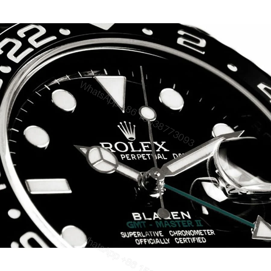 View 2 of Rolex GMT-Master II 116710 Super Clone: Blaken DLC-PVD 40mm Black Dial