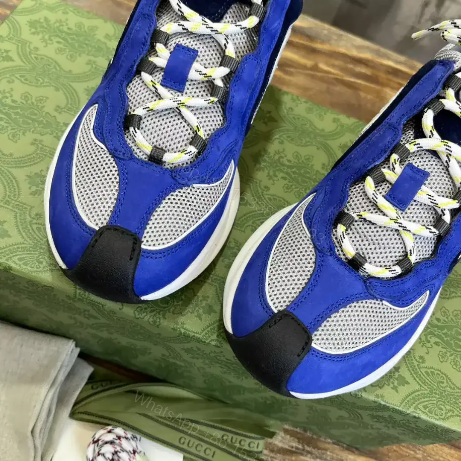 View 8 of GUCCI RUN TRAINER SNEAKERS IN BLUE – GC160