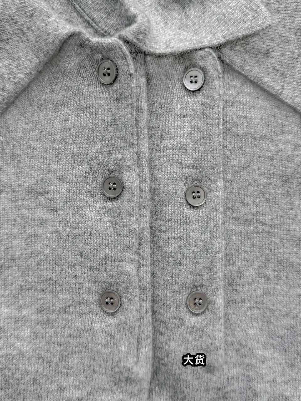 View 8 of Grey Knit Polo Sweater: Subtle Luxury, All-Day Comfort