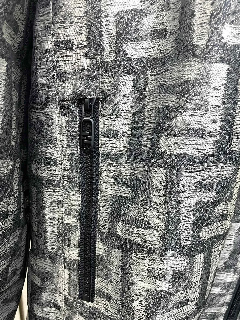 View 3 of Hooded Zip Jacket — Signature Pattern, All-Season Comfort