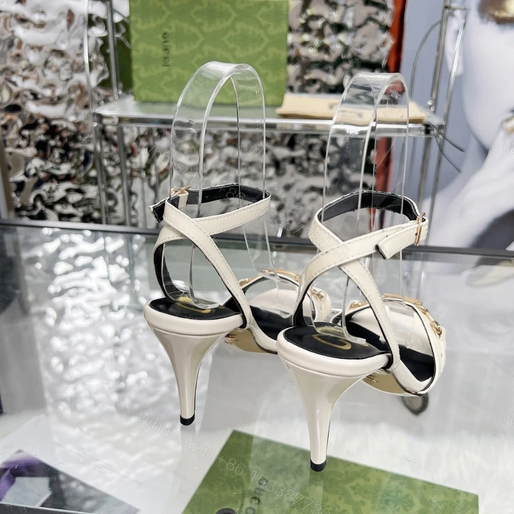 View 2 of Gucci Moorea Sandals White