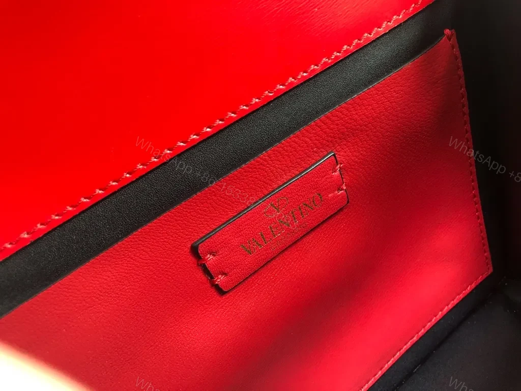 View 7 of Rosso Valentino Leather Shoulder Bag: Bold Red, Everyday Versatility
