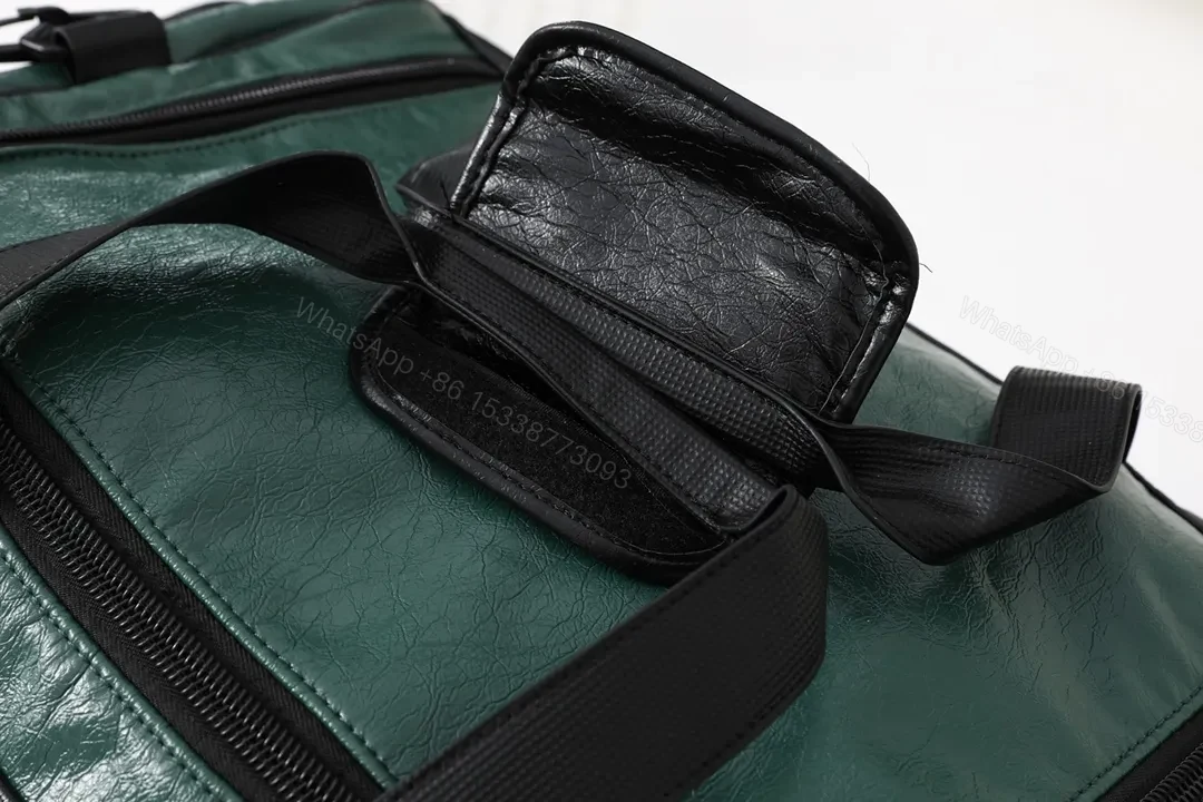 View 3 of Bold Black-Emerald Contrast Weekender, Iconic Three-Stripes Finish