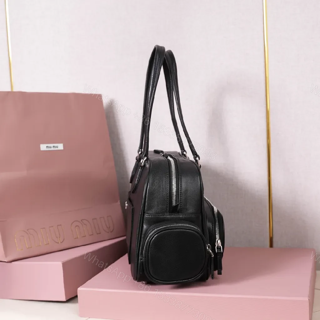 View 5 of Compact Black Leather Satchel: Sophisticated Everyday Carrier