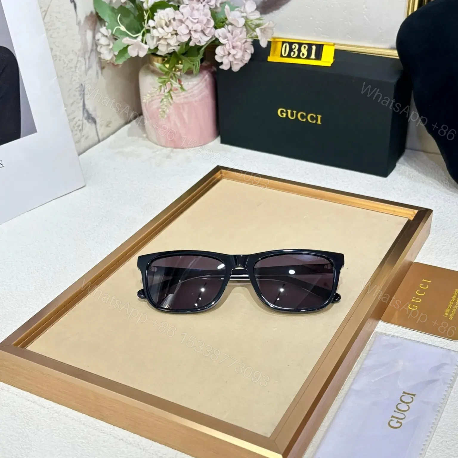 View 4 of Gucci Men Sunglass C09P01-1 Grey Frame