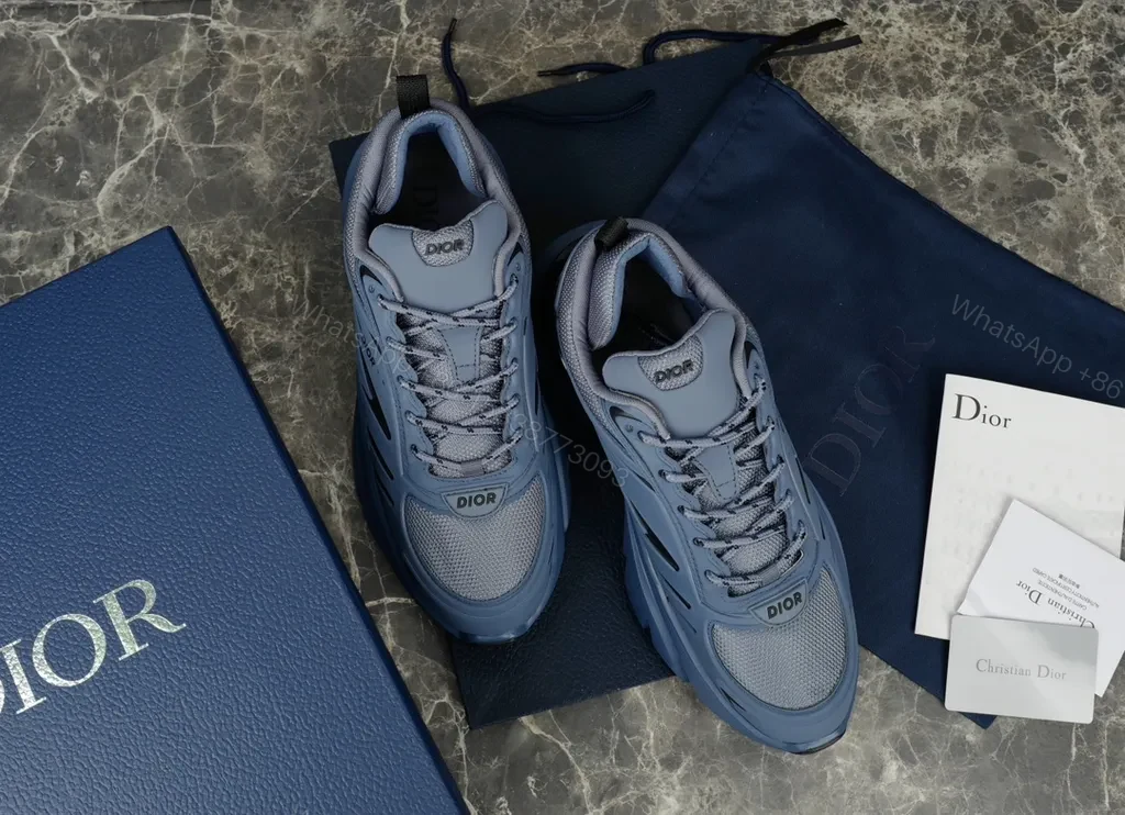 Blue-Quarry Luxe Sneaker: Modern Comfort & Dior Detail (60) — view 1