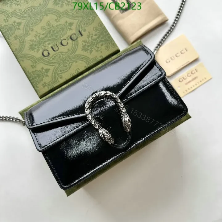 View 4 of Gucci Dionysus Knockoff Super Mini Leather Bag Black FGX872