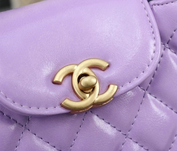 View 4 of Chanel Mini Kelly Shopping Tote Bag VJ6TR89 – Purple