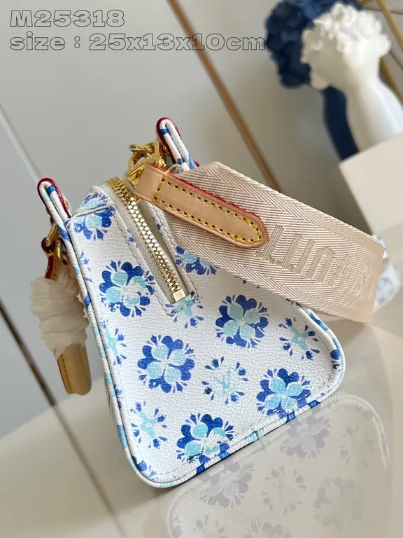 View 5 of Light-Blue Canvas Satchel: Elegant Structured Everyday Carry