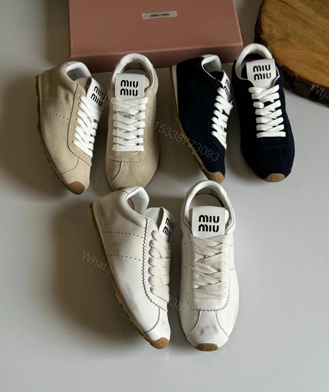 View 4 of Miu Miu Suede sneakers