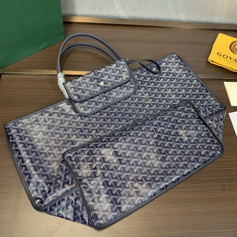 View 2 of Goyard Navy Blue Anjou GM Tote bag