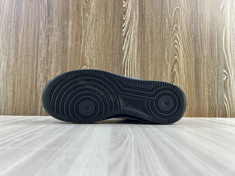 View 6 of Black Leather Low-Top Sneakers with White Swoosh - Luxury Streetwear