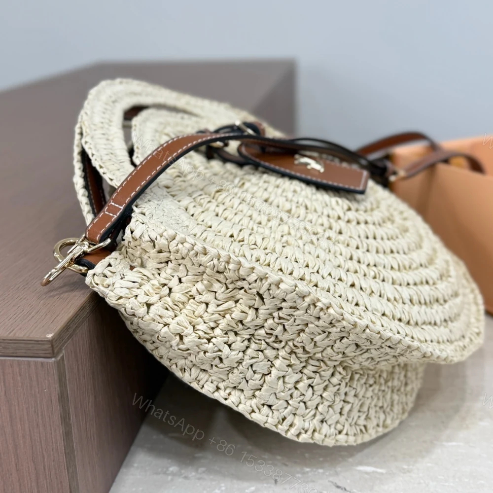 View 8 of Louis Vuitton Around Me Shoulder Bag Raffia White 28Cm M25243