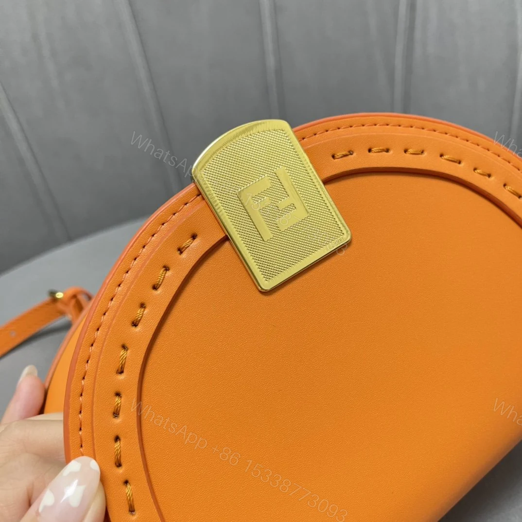 View 8 of Fendi Moonlight Clementine Orange Satchel Crossbody Bag