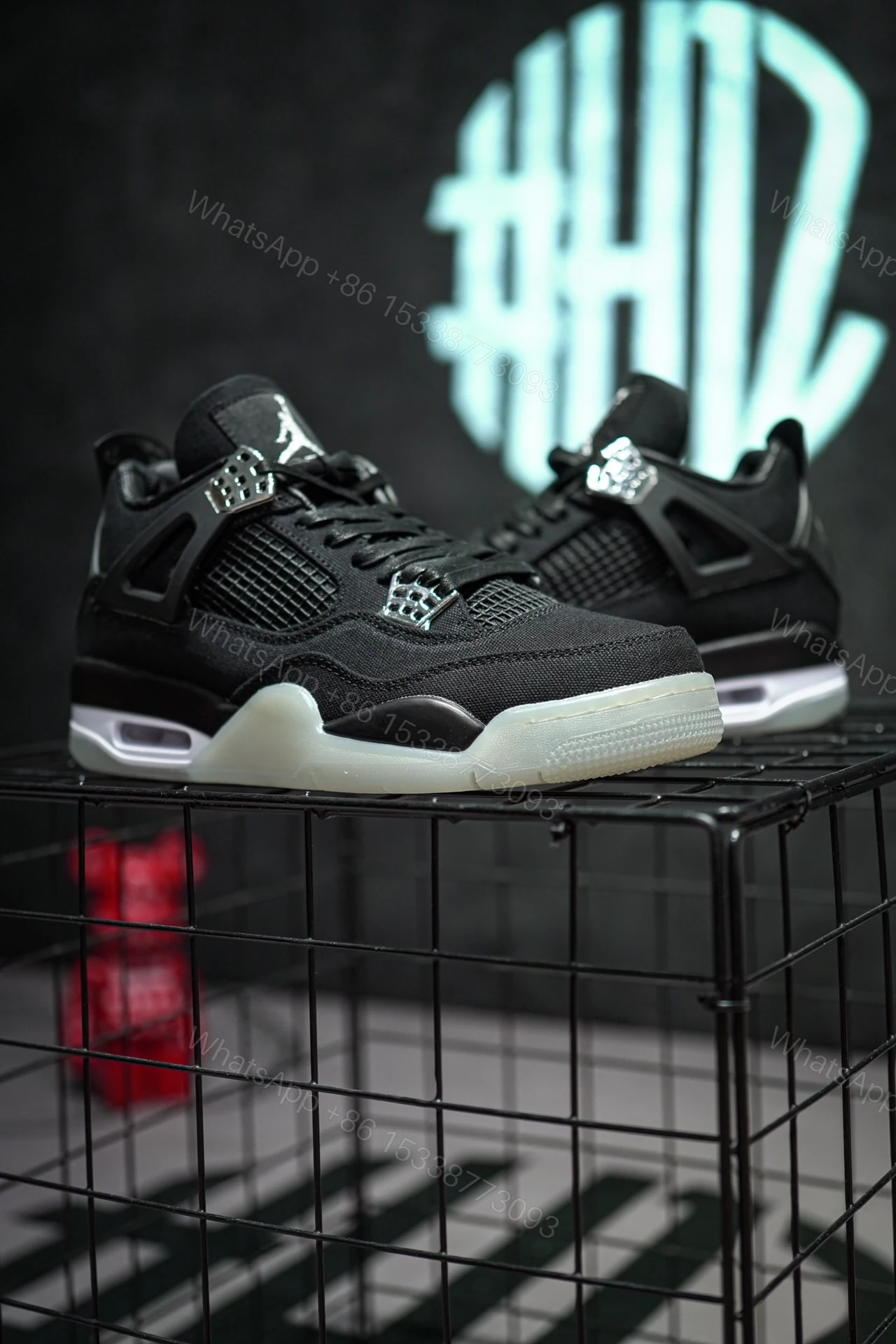 View 3 of Air Jordan Retro Eminem Carhartt Black Chrome Reps
