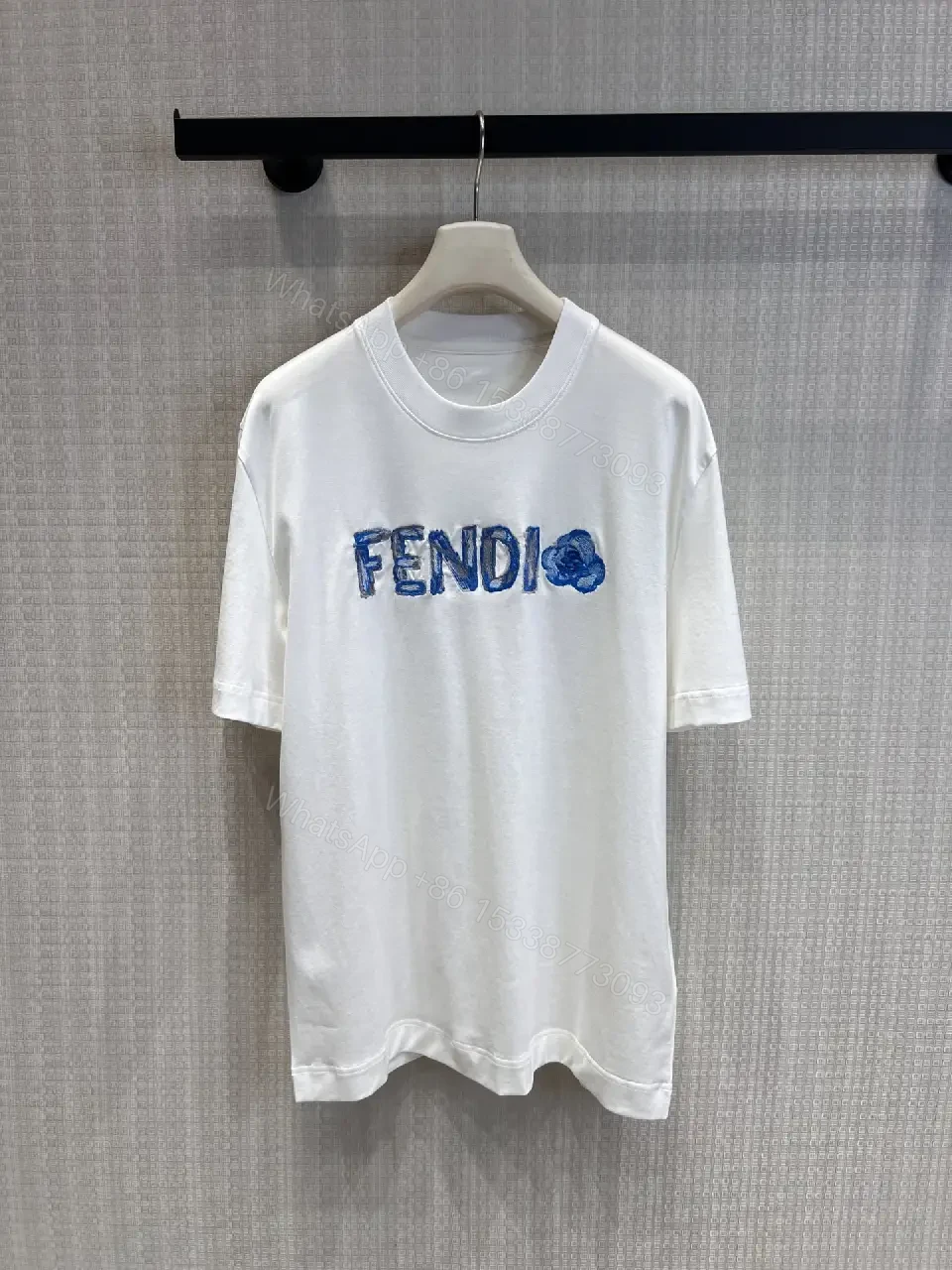 View 2 of Minimalist White Tee with Bold Embroidery: Everyday Luxe Tee