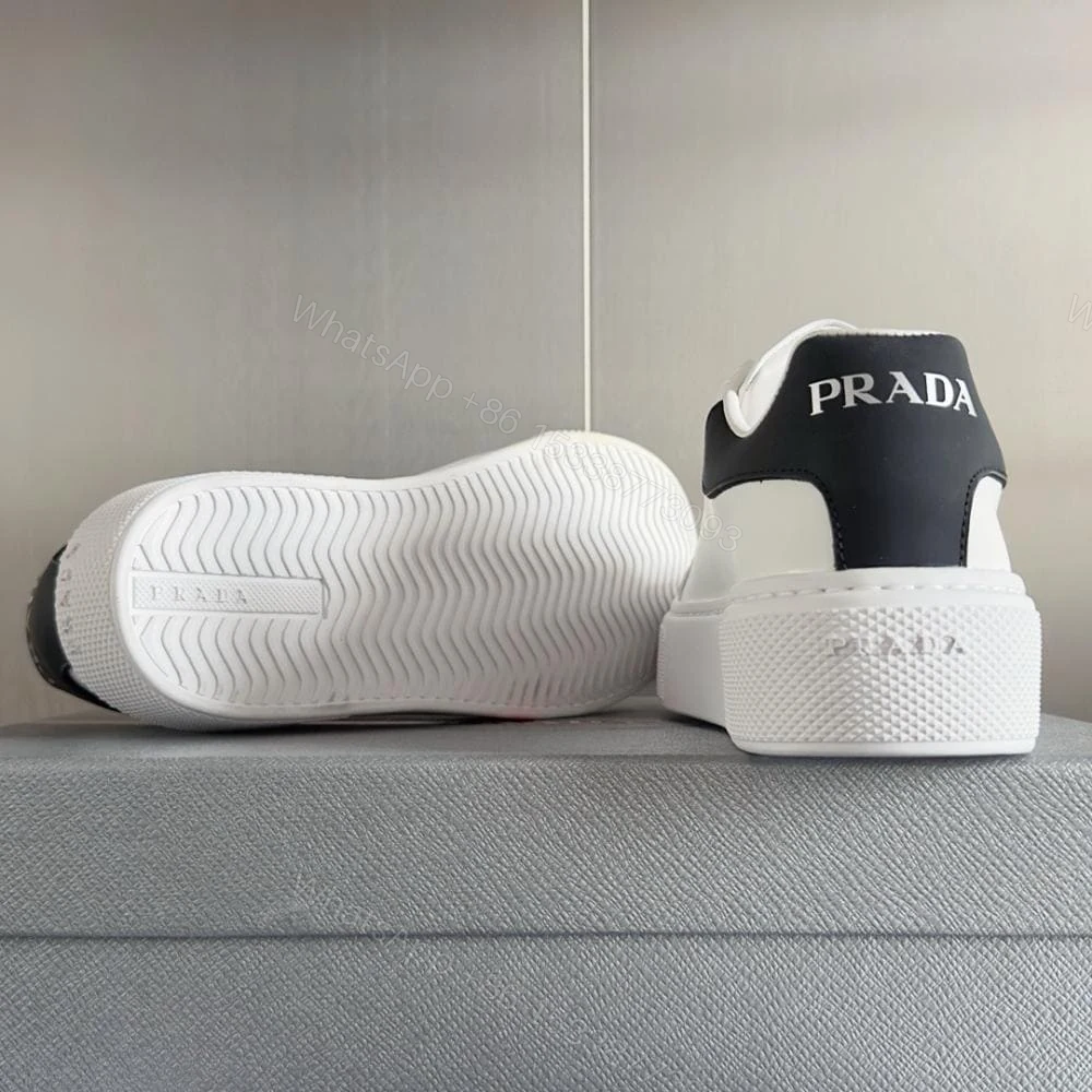 View 6 of PRADA MACRO RE-NYLON AND BRUSHED LEATHER SNEAKERS – PRD065