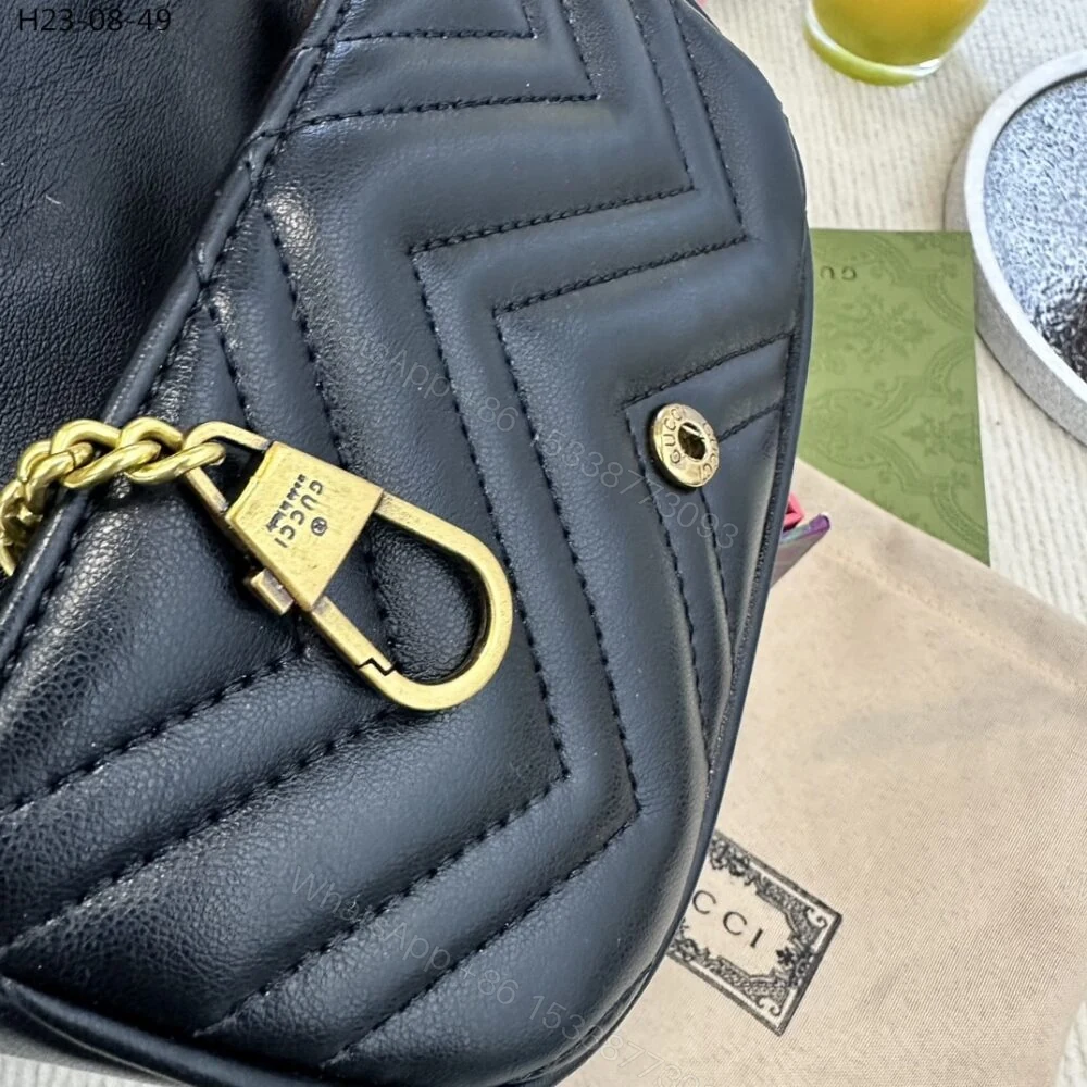 View 9 of Gucci GG Marmont Super Mini Bag Black 17Cm 476433 DTDCT 1000