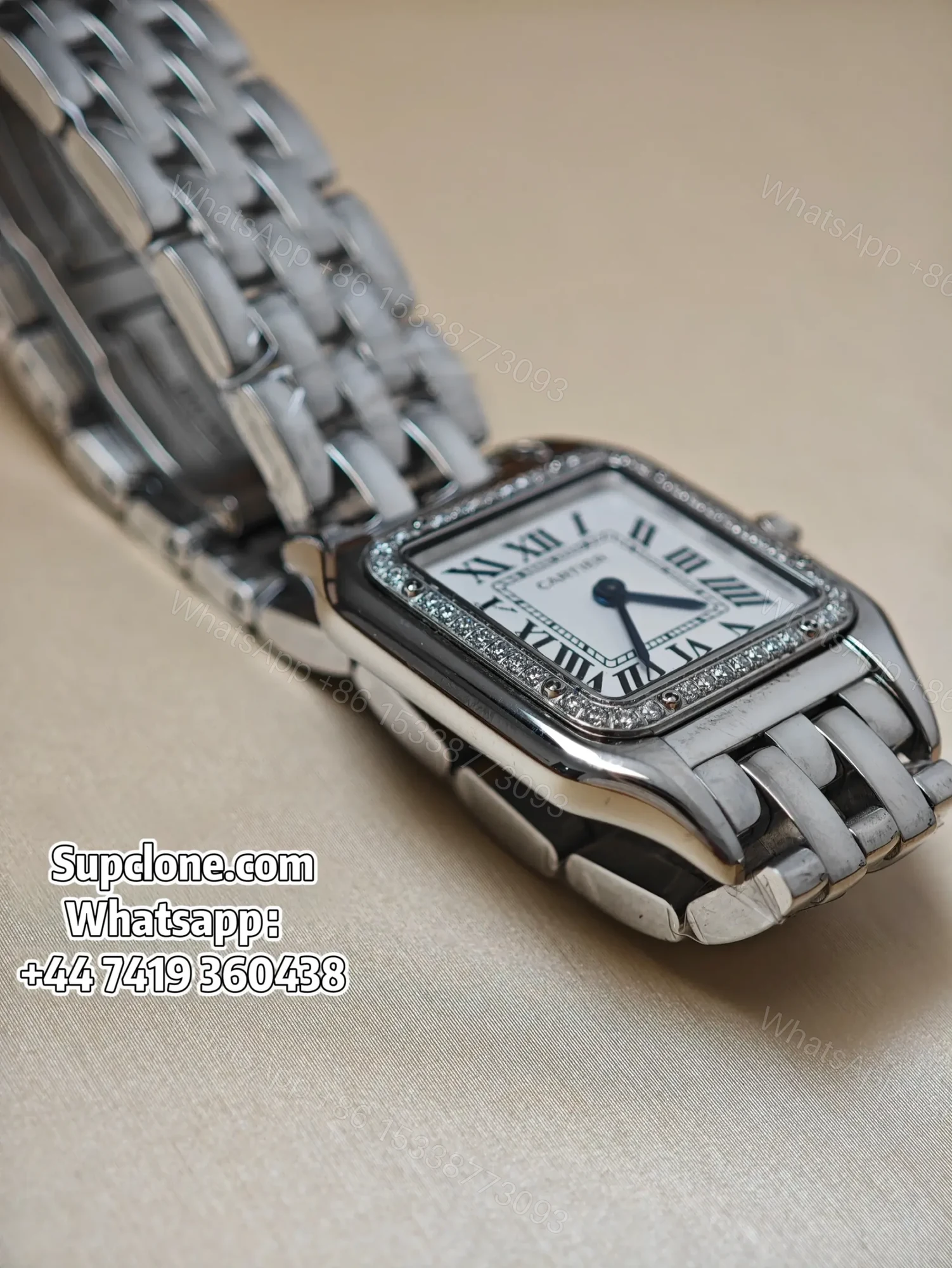View 4 of Cartier Panthere W4PN0016 30×23mm Super Clone Quartz Steel Watch