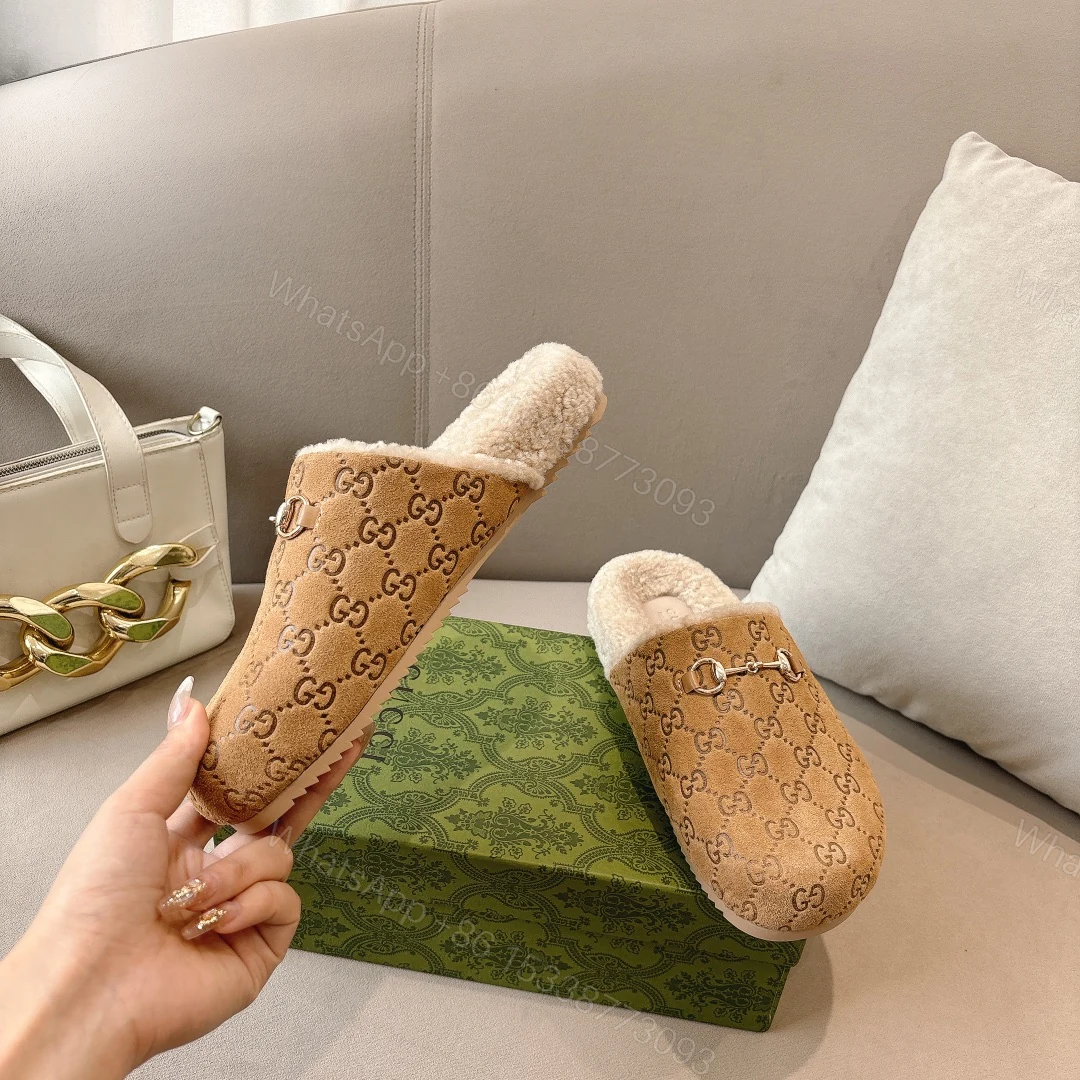 View 4 of GUCCI WOMEN’S HORSEBIT MULE GG SUEDE BROWN 798740 AADUY 9556
