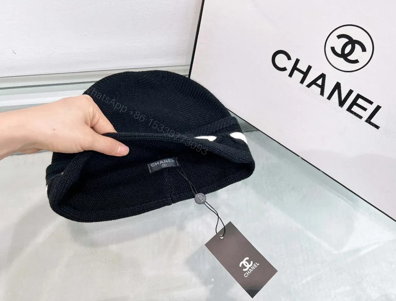 View 7 of Textured Knit Beanie: Luxe Strap Detail, Everyday Chic, Beanie