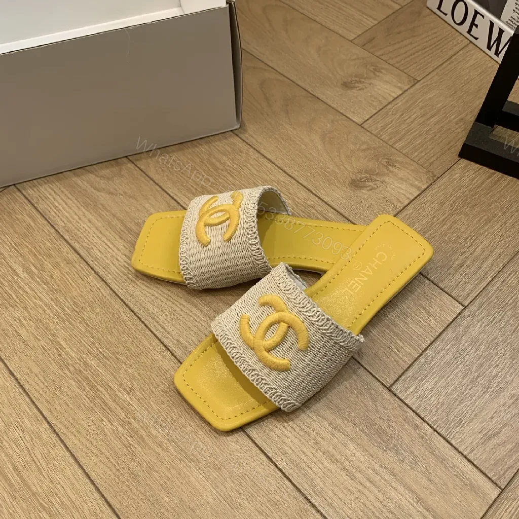 View 8 of Yellow Strap Textured Slide – Designer-Inspired Comfort Slide