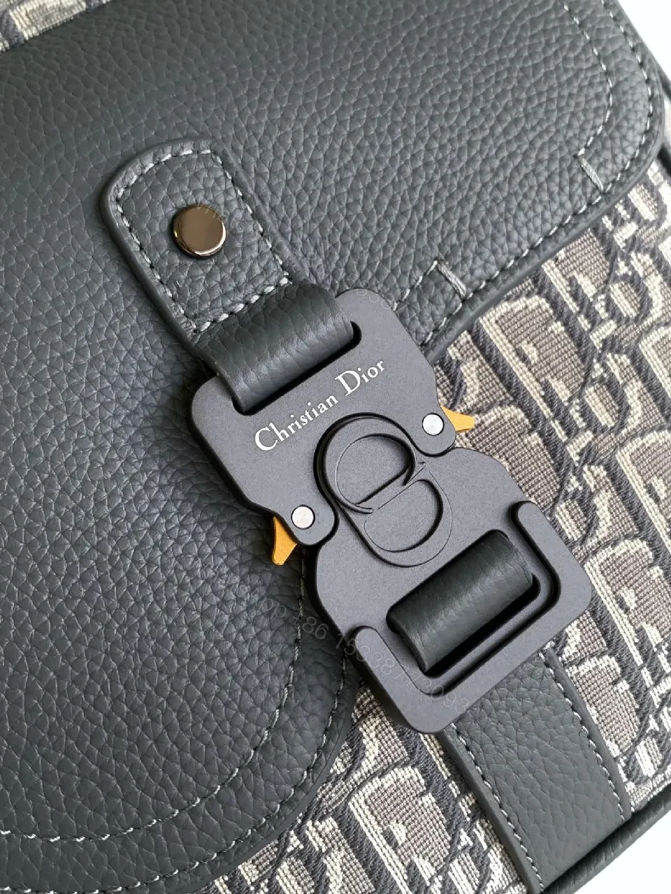 View 6 of Compact Monogram Luxe Backpack with Structured Pocketing