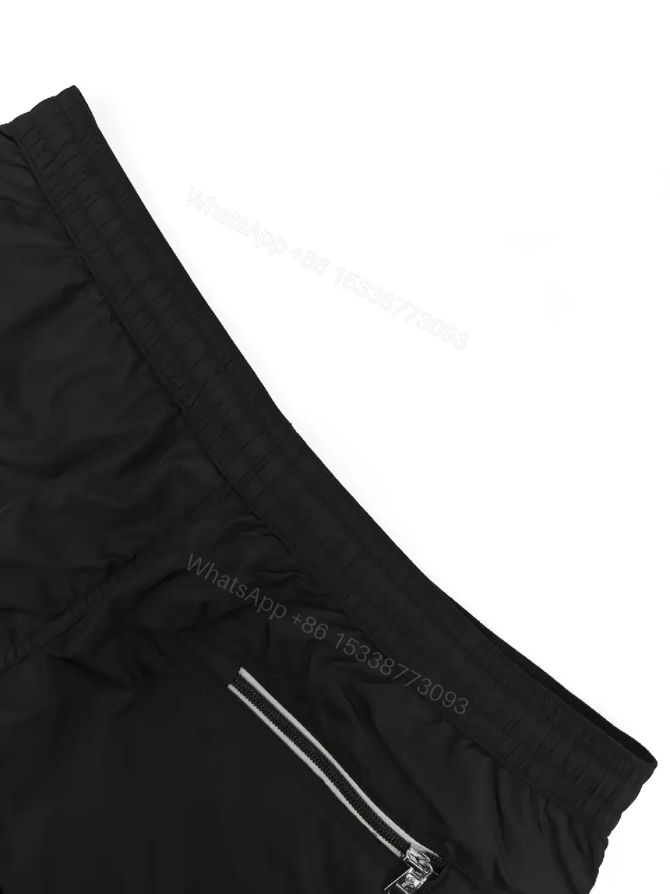View 9 of Black Nylon Classic Swim Shorts with Drawstrings, Moncler Logo