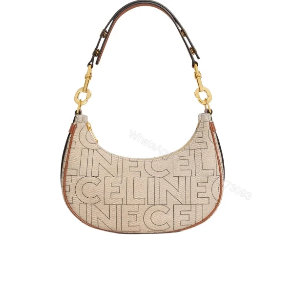 CELINE MEDIUM AVA STRAP BAG IN TEXTILE WITH ALL OVER PRINT NATURAL 25CM 196922ERK02NT — view 1