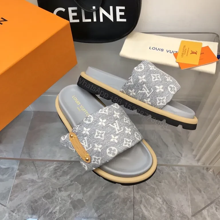 View 5 of Monogram Canvas Slide Sandals: All-Day Comfort Slides