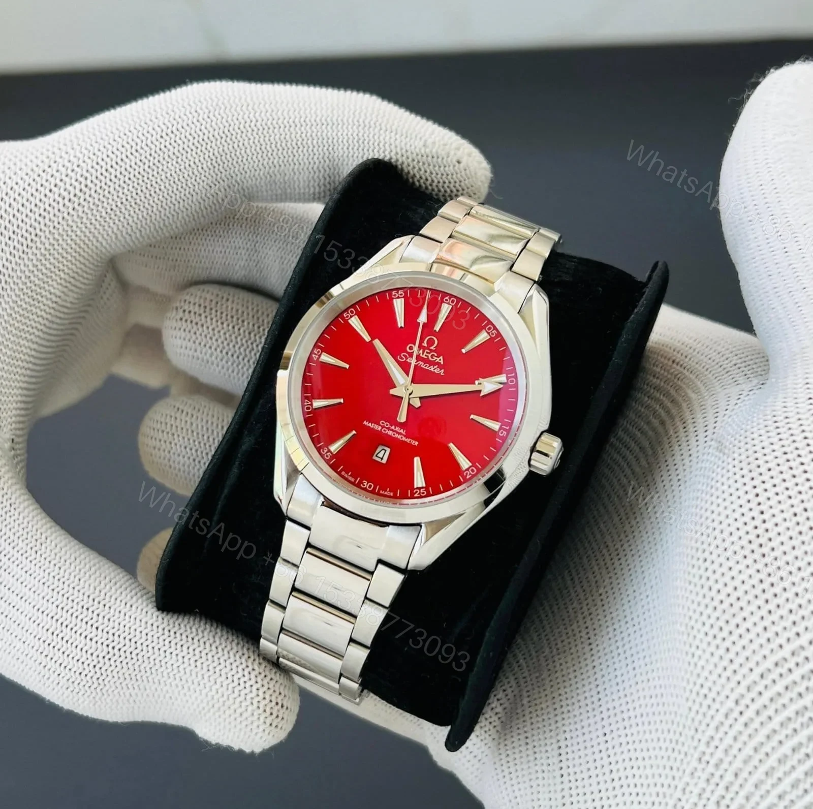 View 2 of Omega Seamaster Aqua Terra Red Dial