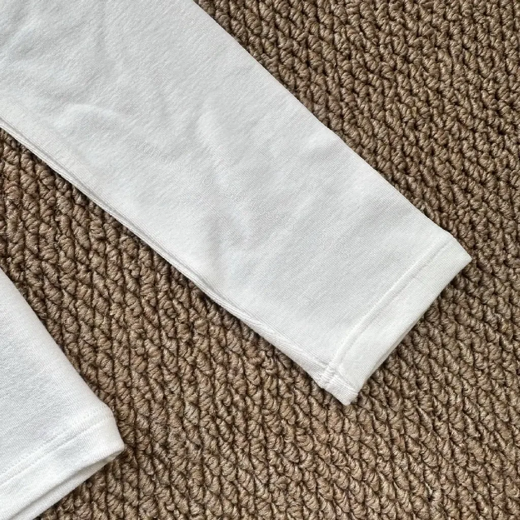 View 5 of Geometric Dog Knit Tee: White, Premium Minimalist Style, Durable Comfort