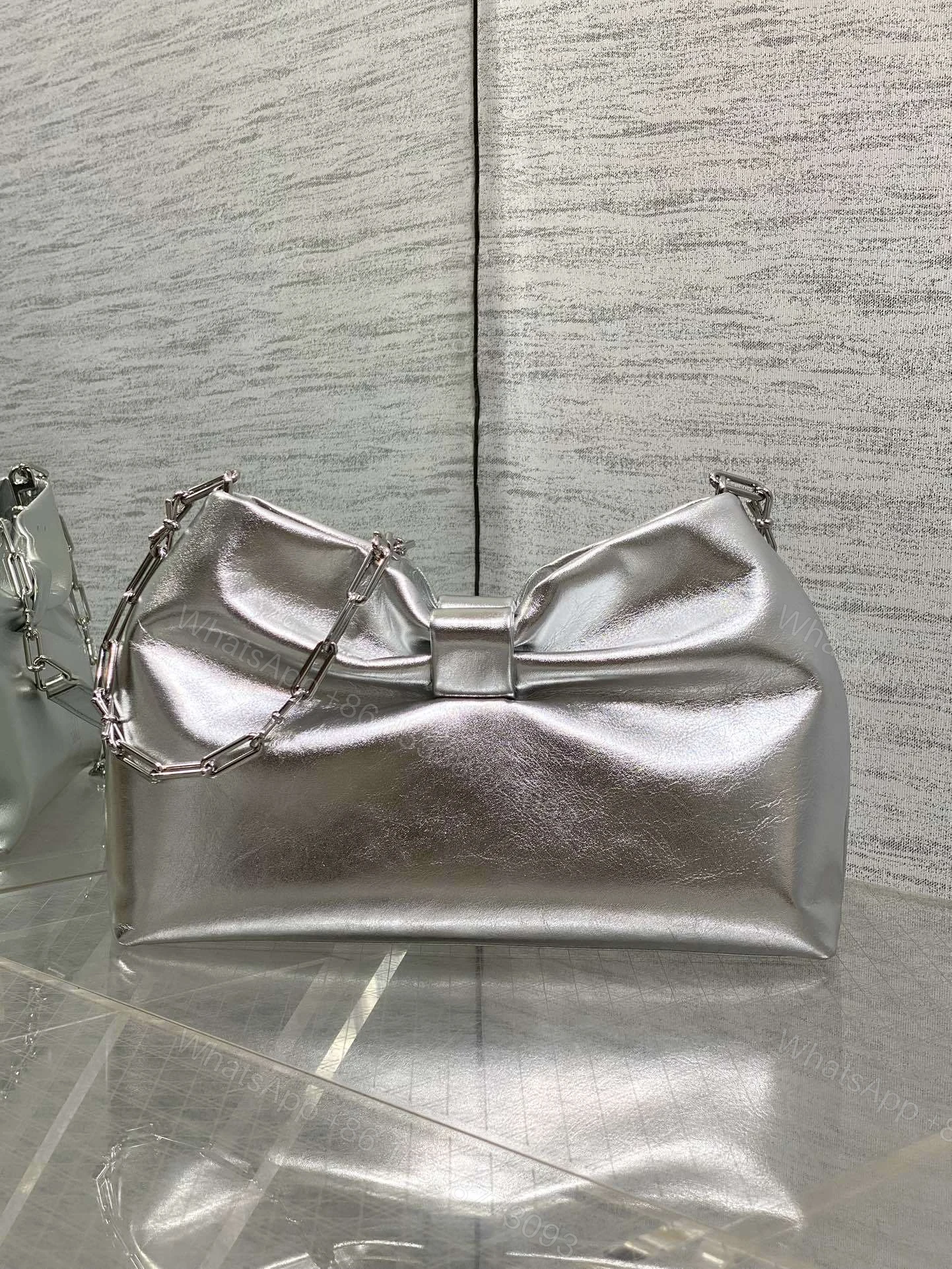 View 3 of Dior Bow Bag Sliver Lambskin