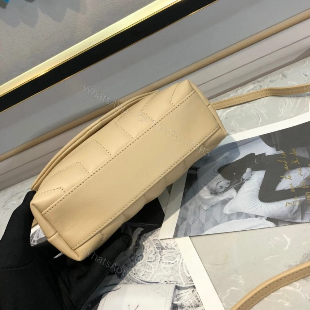 View 5 of Saint Laurent Loulou Toy Strap Bag In Quilted Y Beige 20Cm 678401DV7072721
