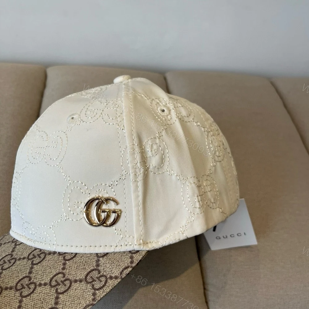 View 3 of GUCCI GG CANVAS BASEBALL HAT BEIGE