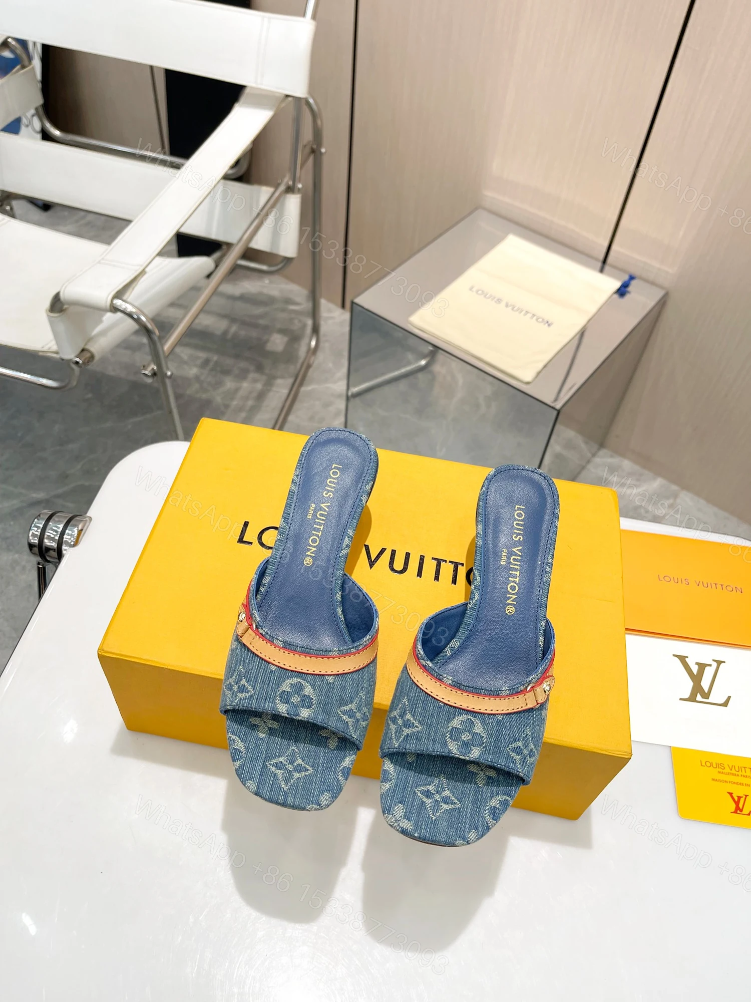 View 7 of LOUIS VUITTON NEO REVIVAL MULE DENIM BLUE 1ACIZB