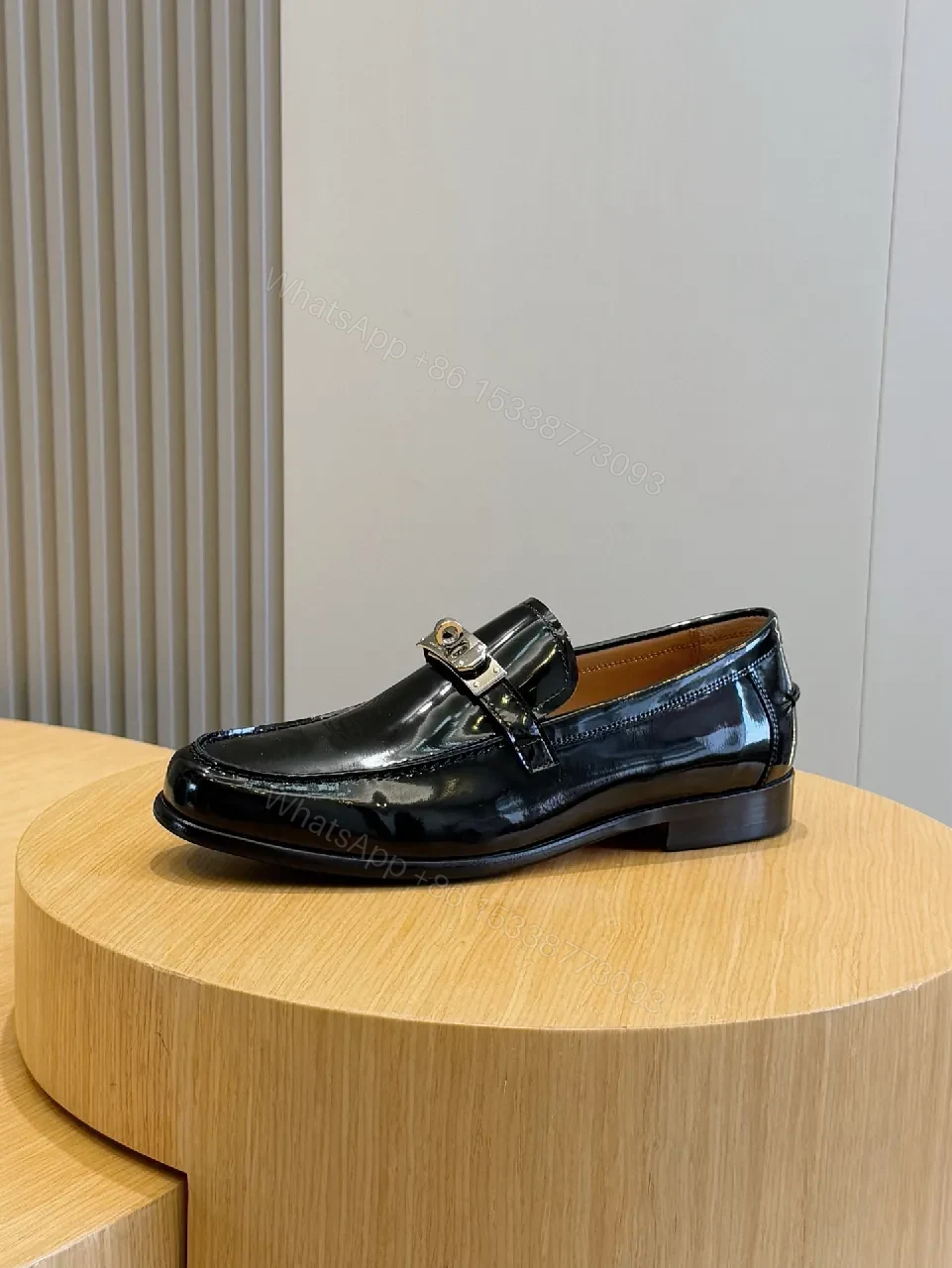 View 6 of Elegant Patent Loafers with Signature Hardware
