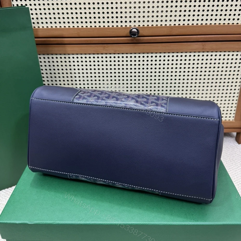 View 5 of 高仿Goyard*SAIGOC8手提托特包雙拼深藍大號免檢版