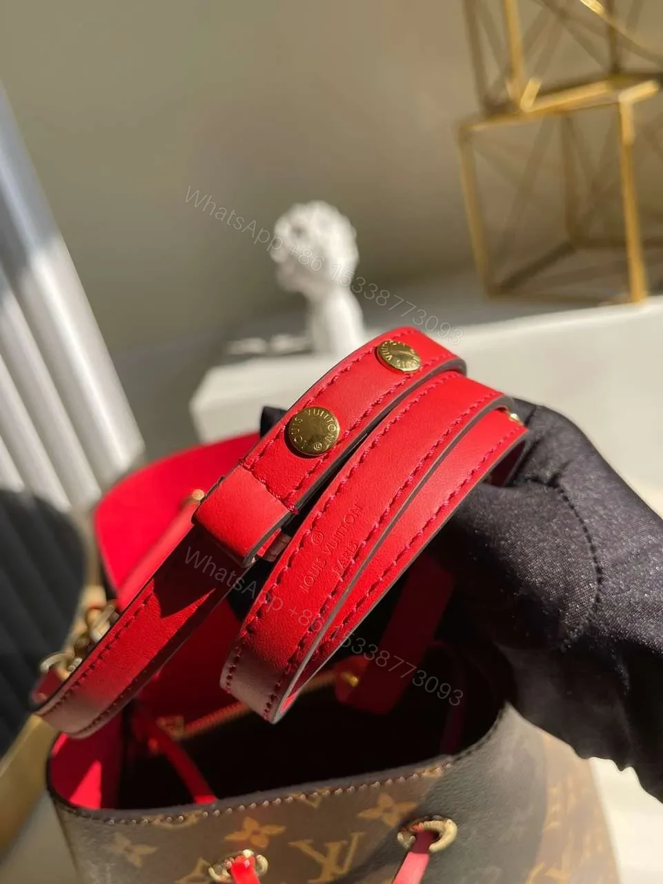 View 6 of Louis Vuitton LV NeoNoe Handle Red Handbags Monogram 26x22x27cm