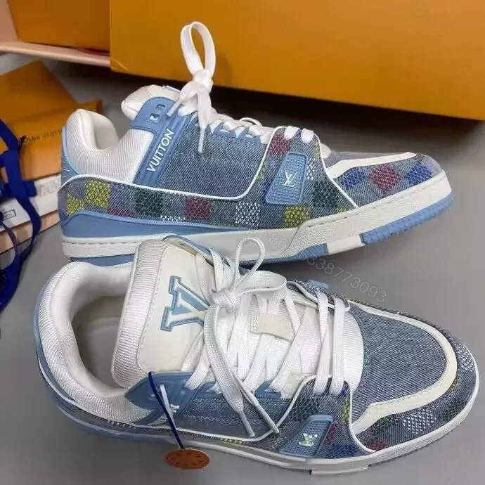 View 3 of Denim Patchwork Sneakers: Lux Urban Comfort Shoes